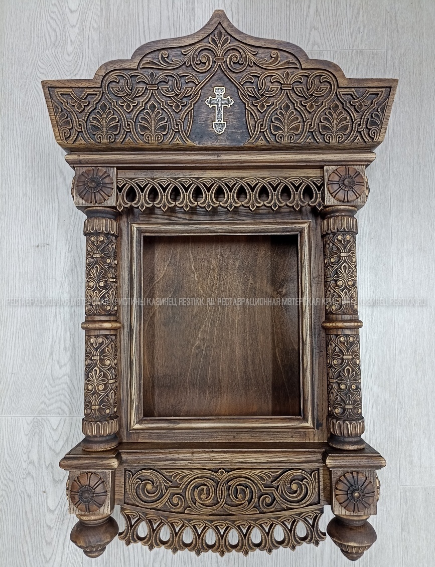 Реставрация современного киота с отделкой под старину