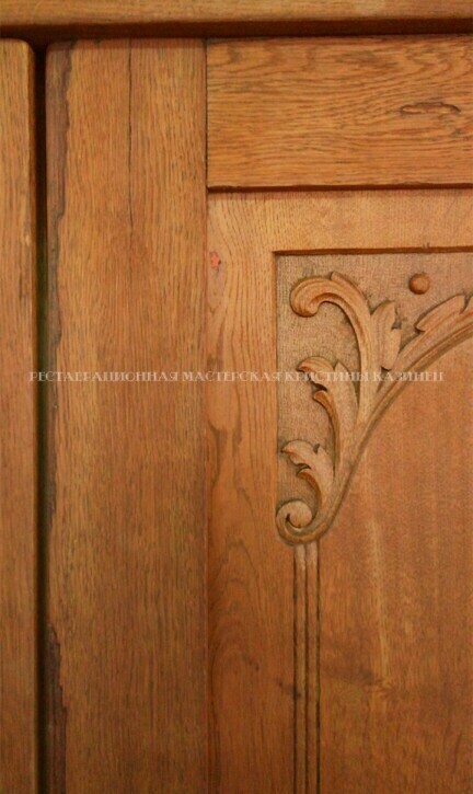 Резьба из массива дуба под воском