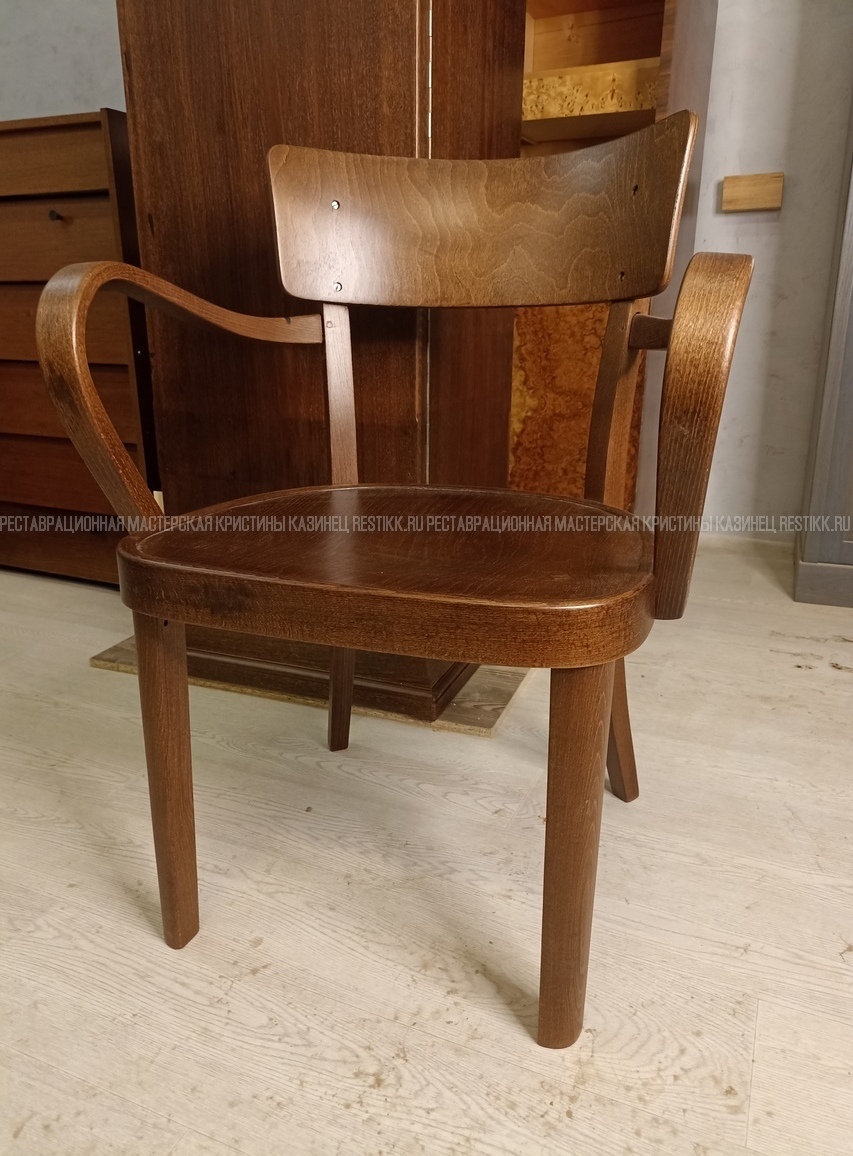 Реставрация полукресла из бука