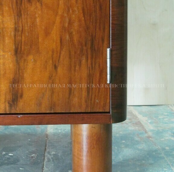 Реставрация тумбы. Шпон ореха
