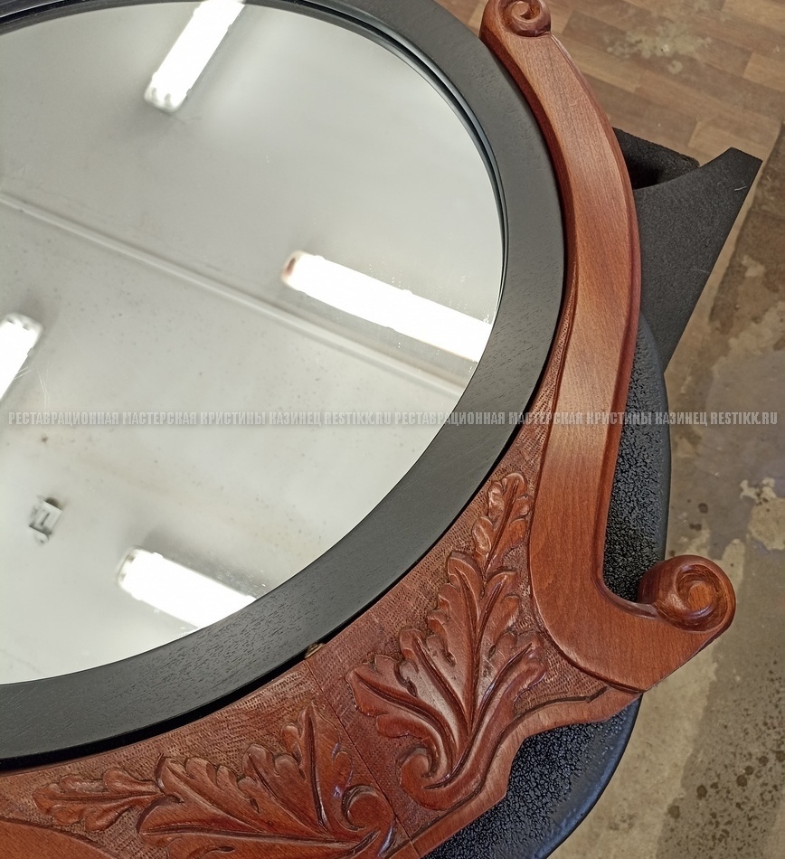 Реставрация рамы зеркала от трюмо