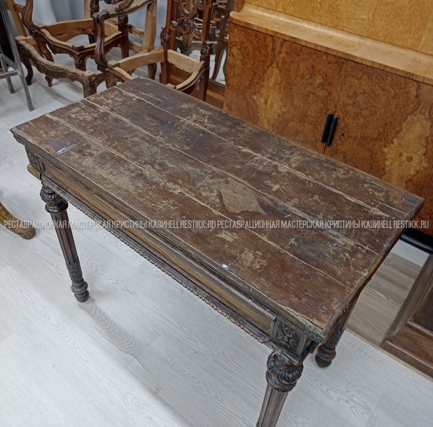 Реставрация ломберного стола