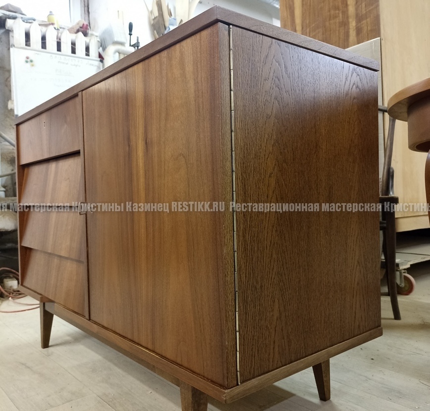 Реставрация Тумбы. Шпон ореха