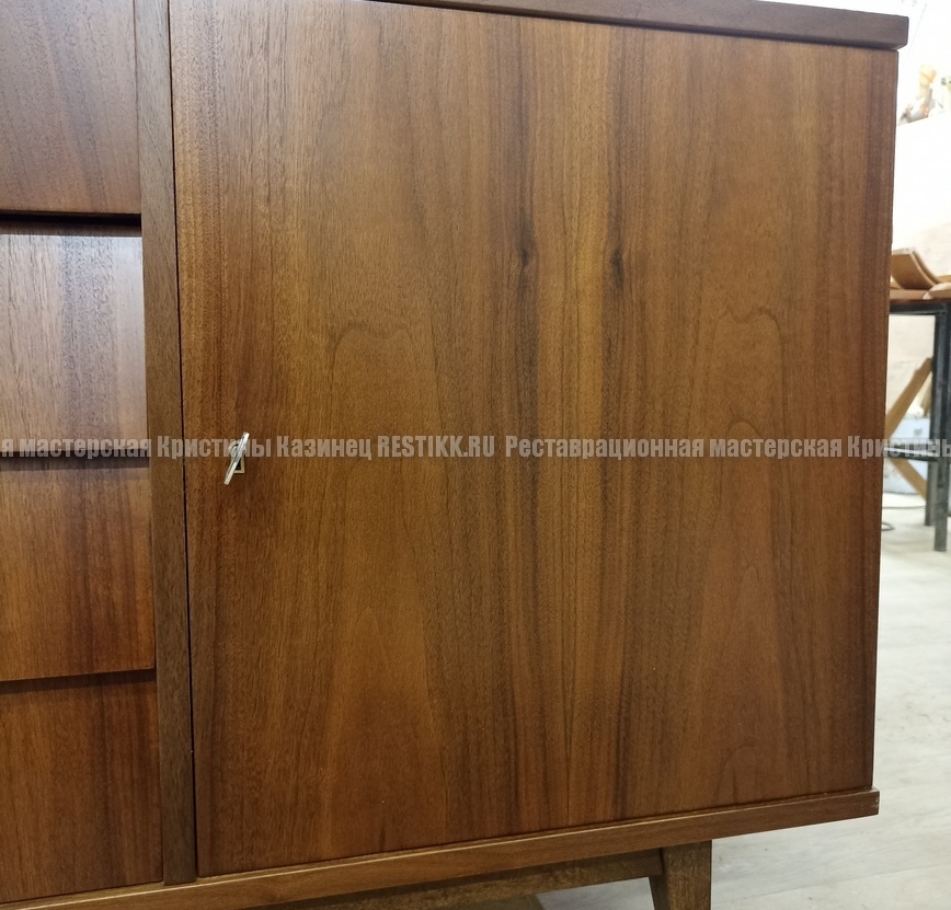 Реставрация Тумбы. Шпон ореха