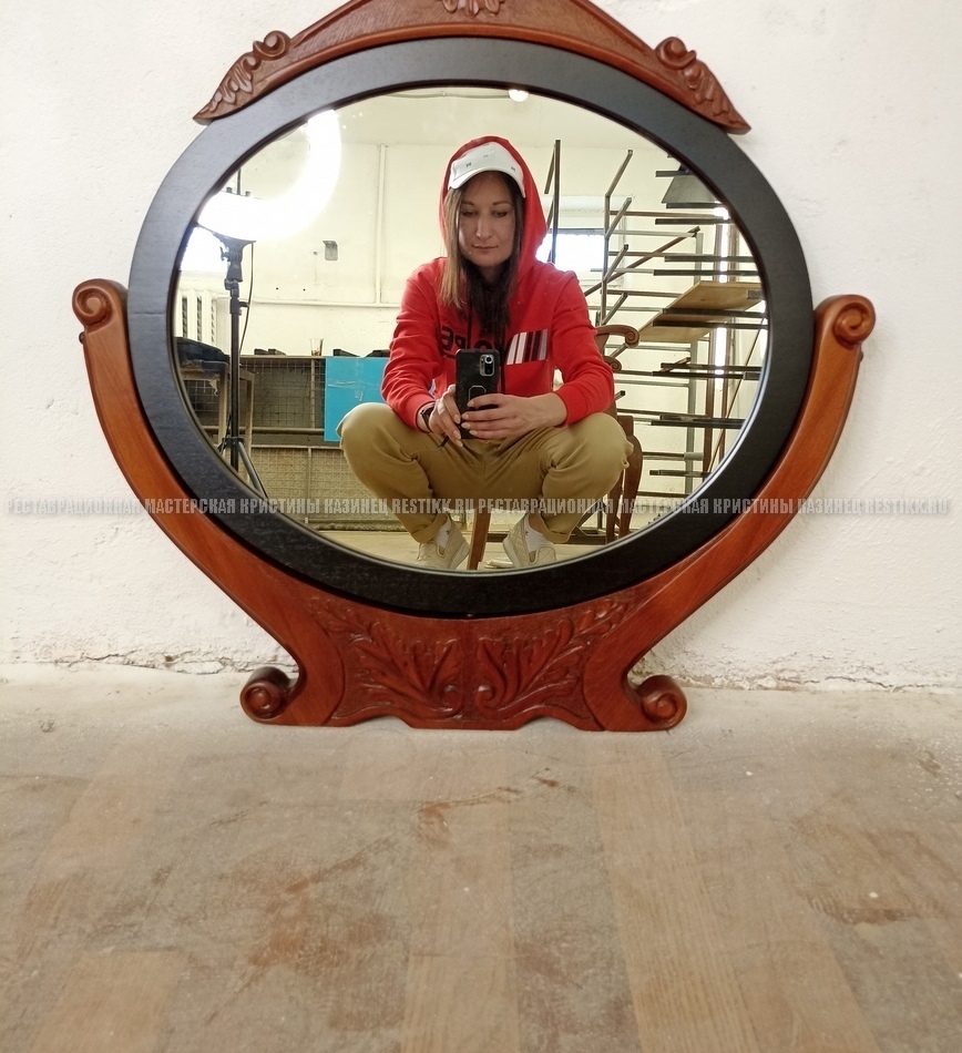 Реставрация рамы зеркала от трюмо