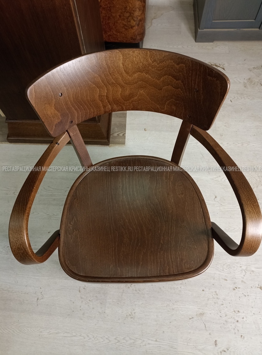Реставрация полукресла из бука