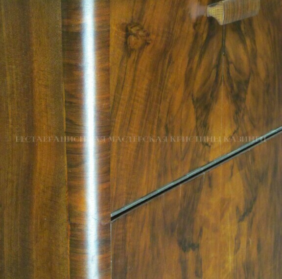 Реставрация тумбы. Шпон ореха