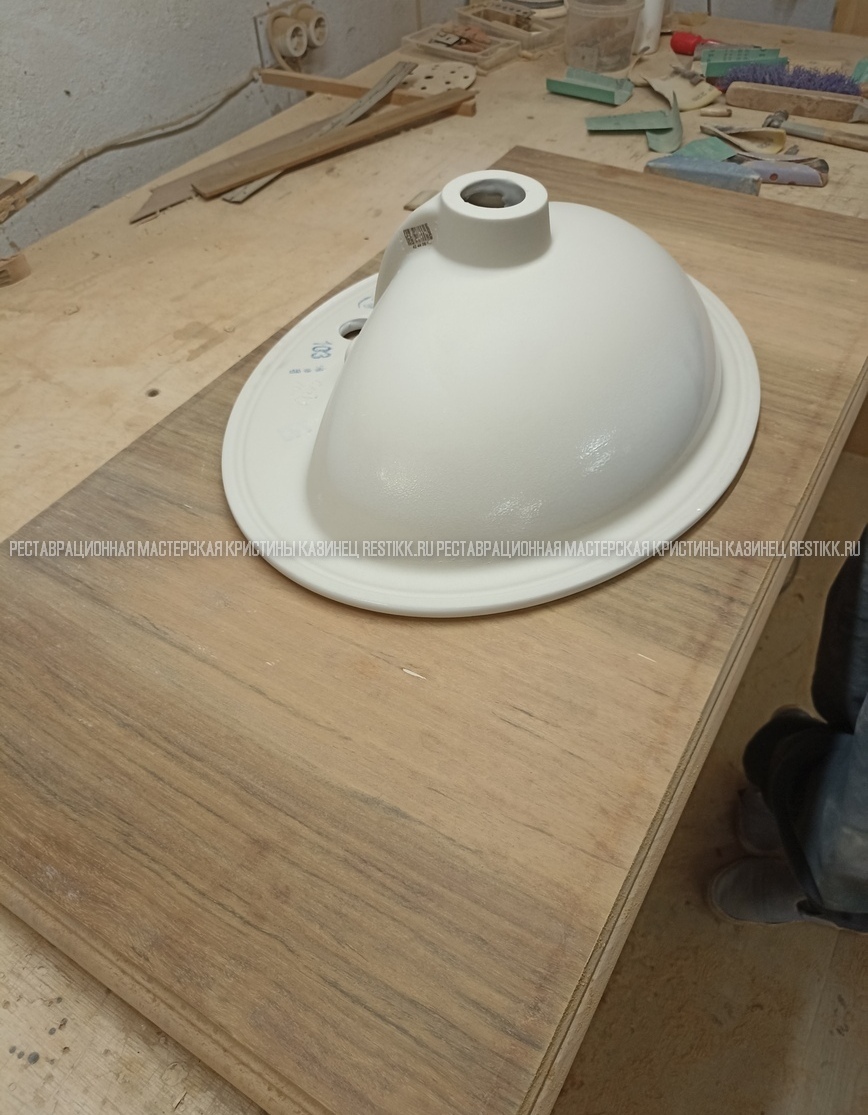 Реставрация тумбы с монтажем умывальника