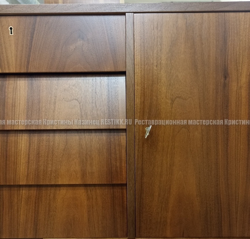 Реставрация Тумбы. Шпон ореха