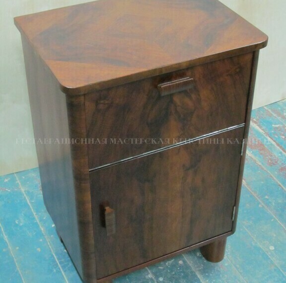 Реставрация тумбы. Шпон ореха