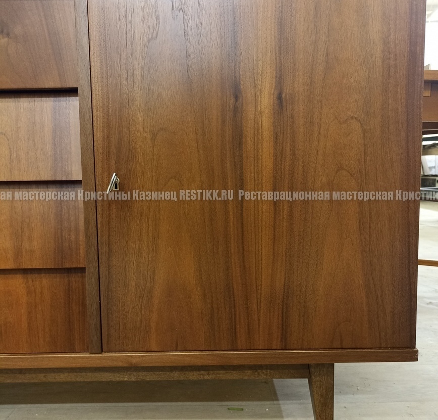 Реставрация Тумбы. Шпон ореха