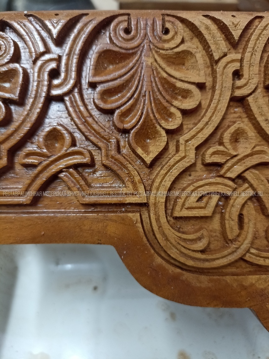 Реставрация современного киота с отделкой под старину