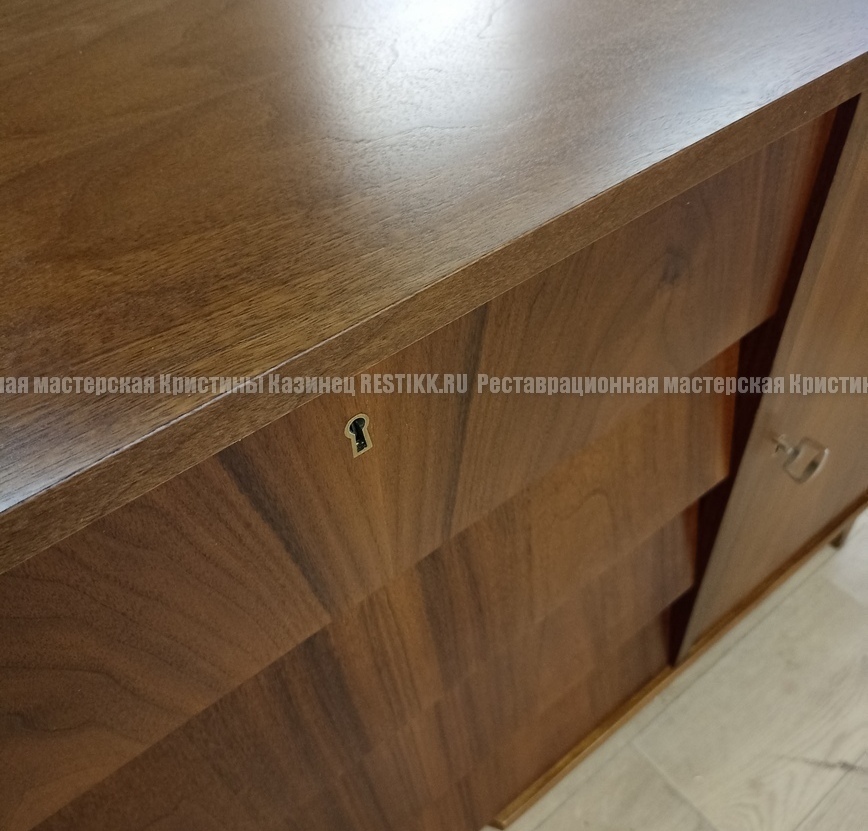 Реставрация Тумбы. Шпон ореха