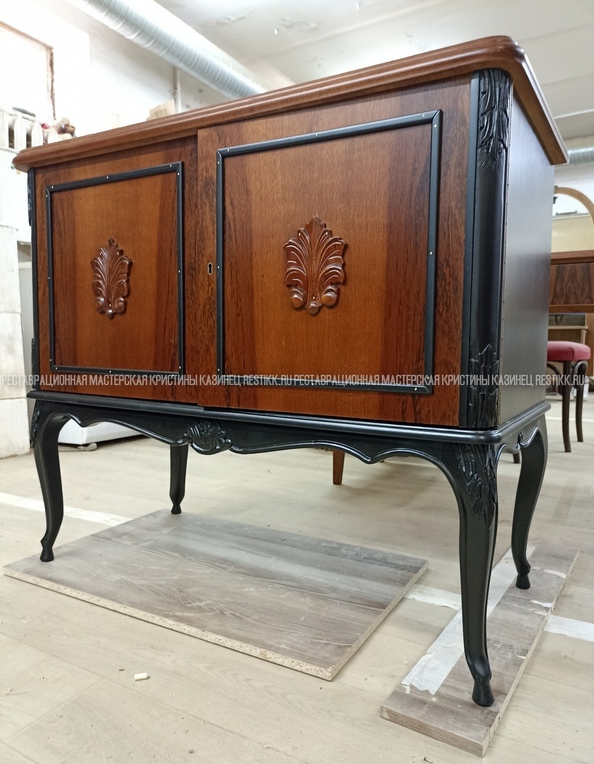 Реставрация тумбы с монтажем умывальника