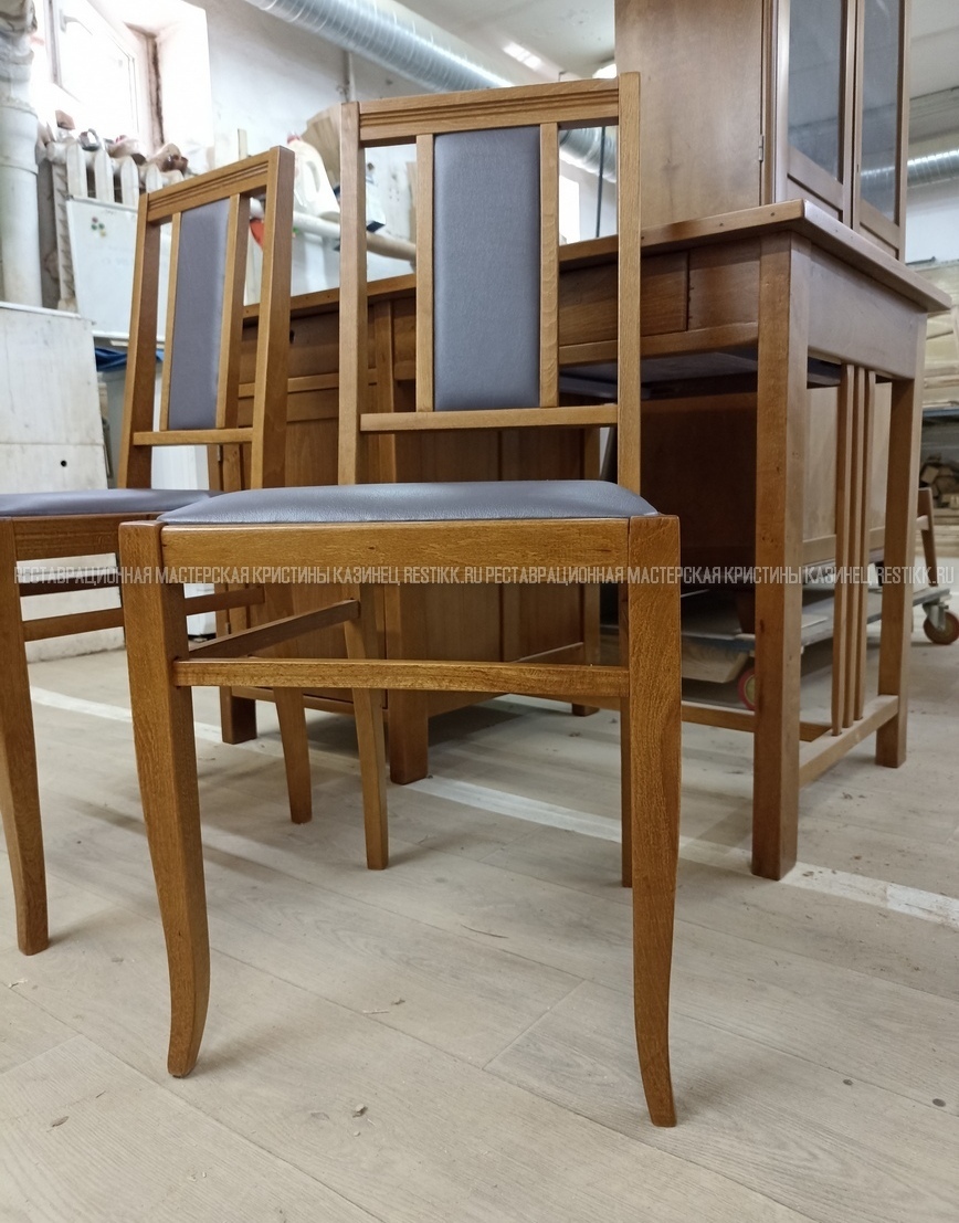 Реставрация стульев лавандовый цвет