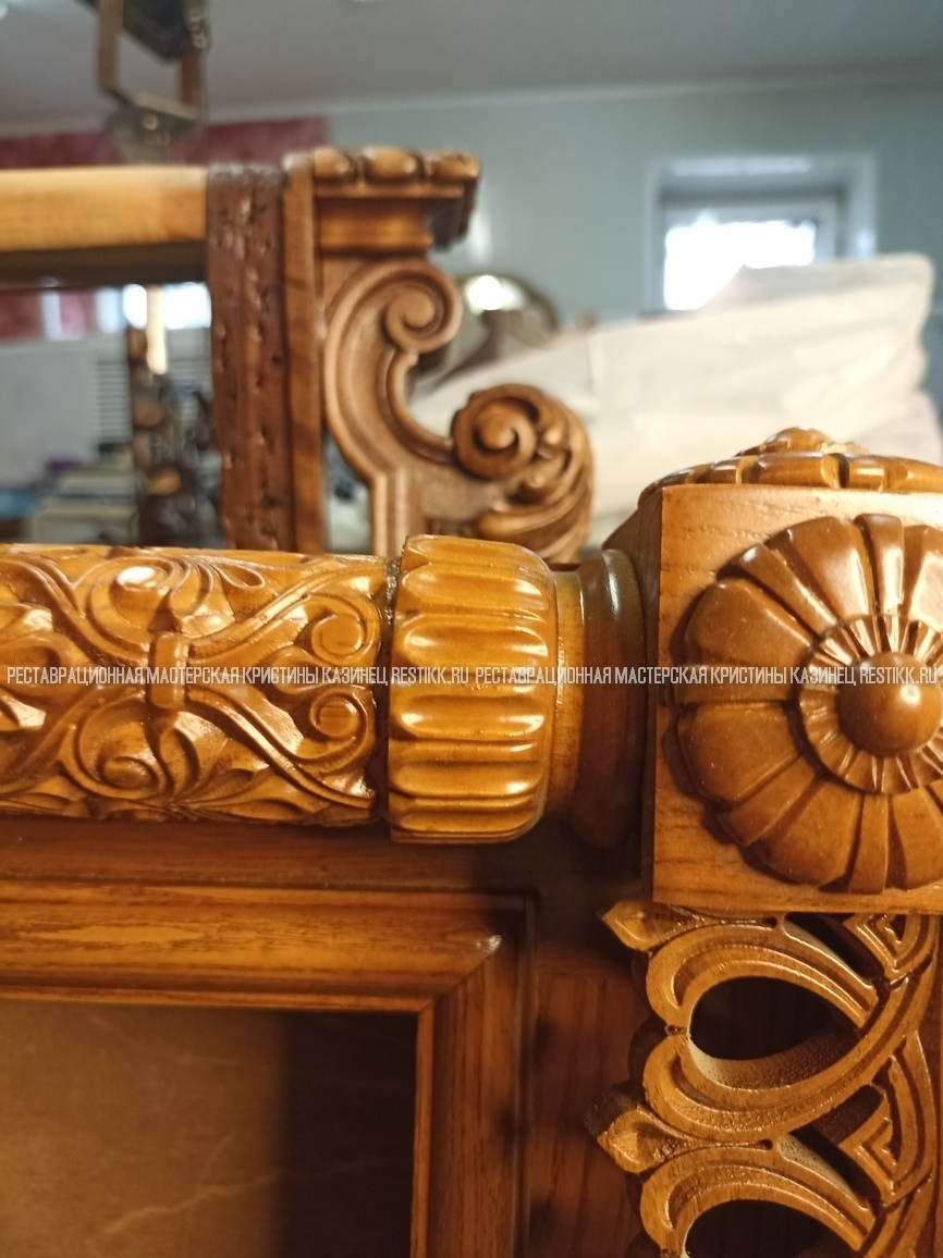 Реставрация современного киота с отделкой под старину