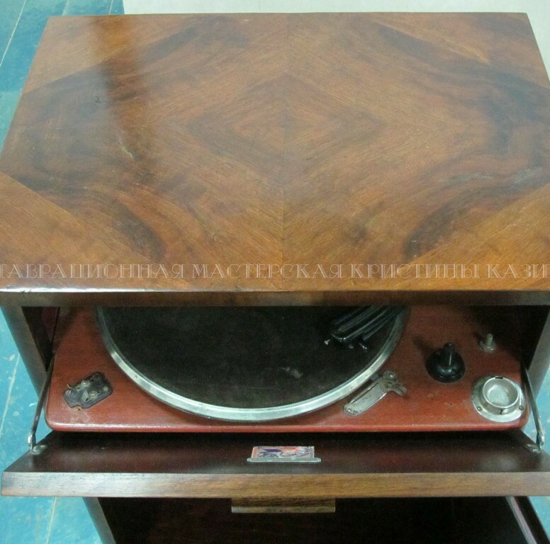 Реставрация тумбы. Шпон ореха