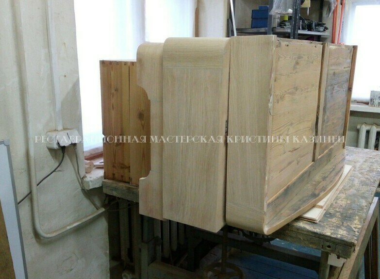 Фанеровка ящиков и нижней части шкафа