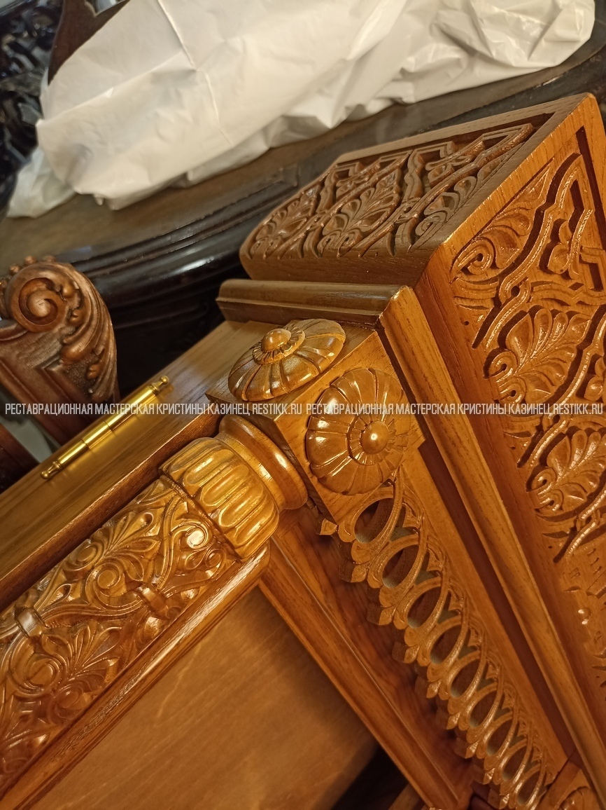 Реставрация современного киота с отделкой под старину