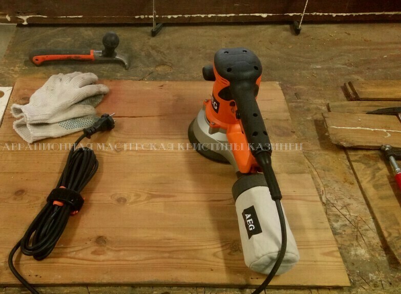 Шлифовка полок от шкафа