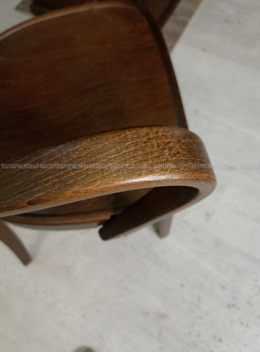 Реставрация полукресла из бука